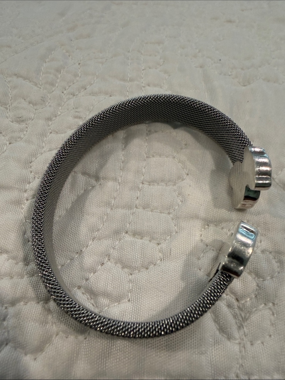 Tous 925 Silver Mesh Cuff Bracelet with Bear Motifs - Picture 5 of 11
